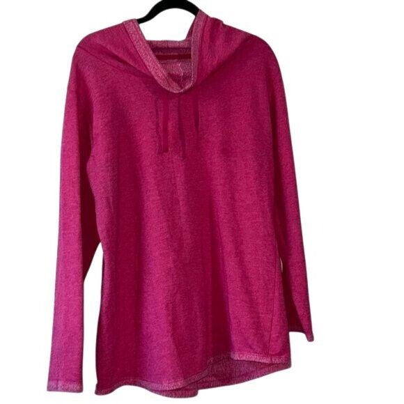 Hanes Womens Pink Hooded Sweatshirt L - Picture 2 of 10